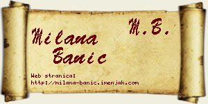 Milana Banić vizit kartica